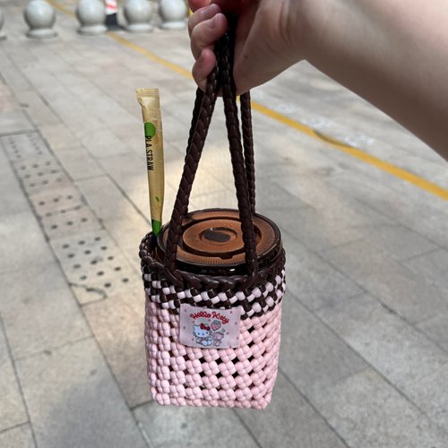 藤编咖啡包diy复古高级感编织包