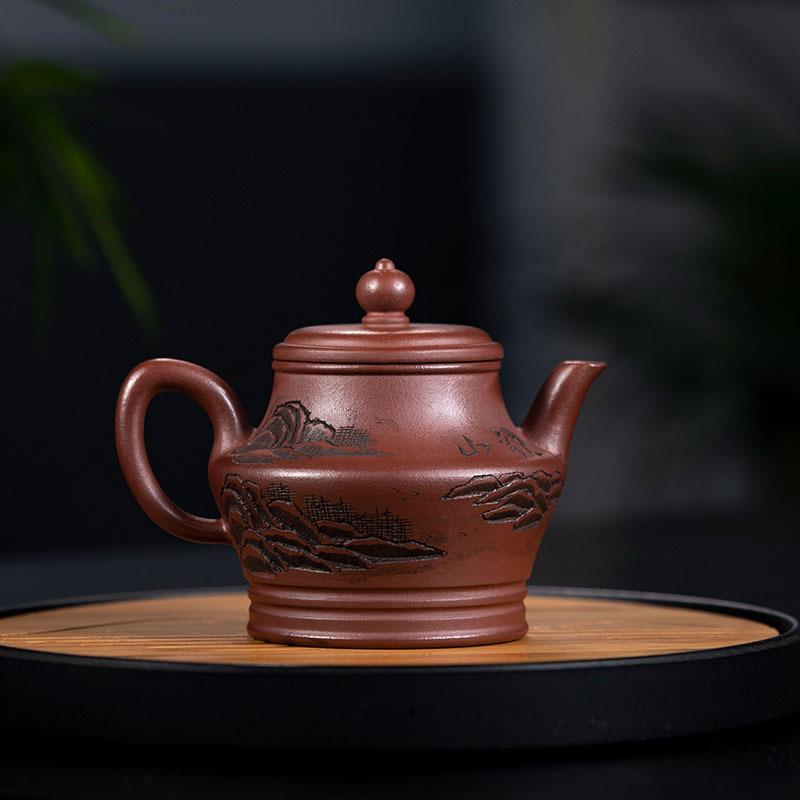 观山灵灯紫砂壶原矿紫泥壶茶具小号迷你精品茶壶厂家全手工壶