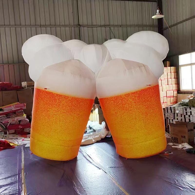充气西瓜啤酒气模仿真户外西瓜水果景区活动氛围商场夏日气模美陈