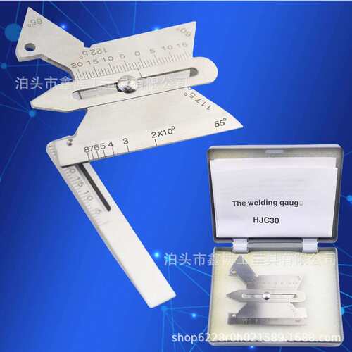 焊缝卡尺破口角度量规HG001焊接高度尺HJC30型不锈钢焊缝规