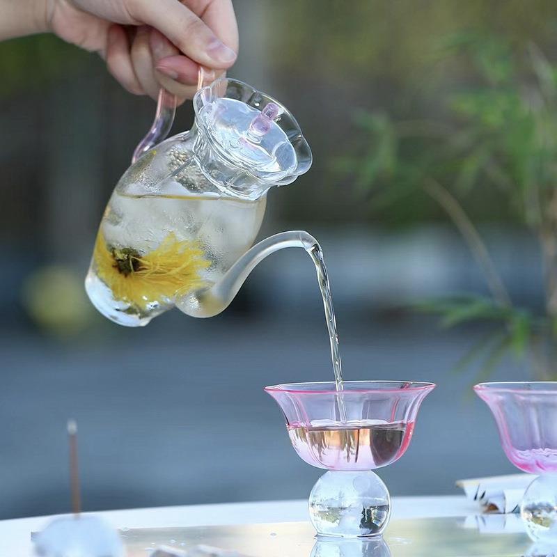 宜室茶话仿宋茶壶一壶二杯绿茶茶具套装家用耐热玻璃泡茶器茶杯