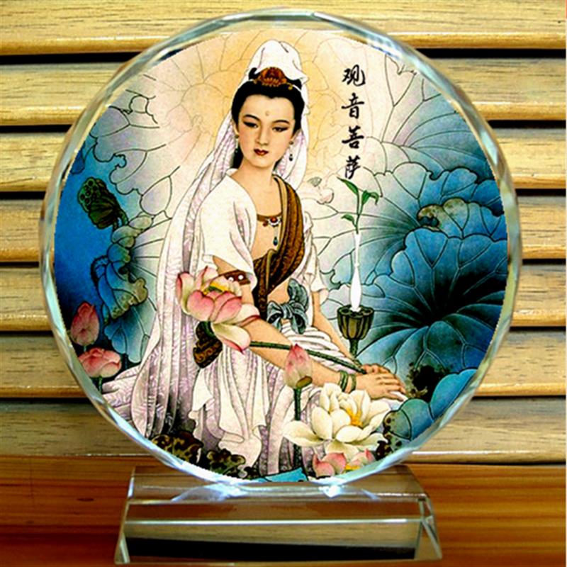 观音菩萨摆设纪念品收藏品礼物装饰品礼品工艺品水晶观世音摆件