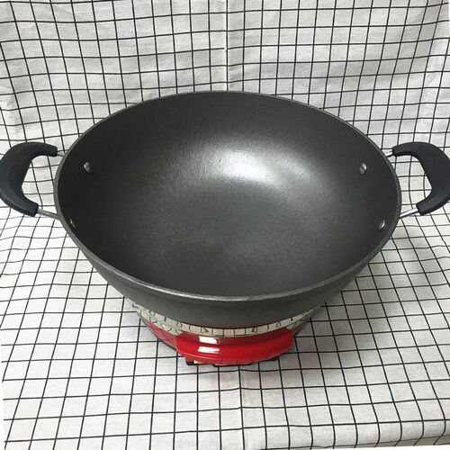 加厚 原铁铸铁锅电炒锅多用一体蒸锅30/32cm 34 36 38 50cm电热锅
