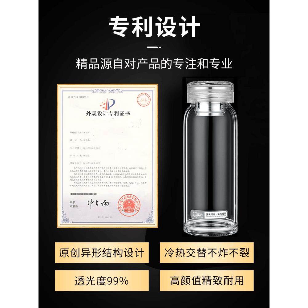 诺NY-lxbg颜20杯25新大腹玻璃单层容款量茶叶水分离大高硼硅夏季