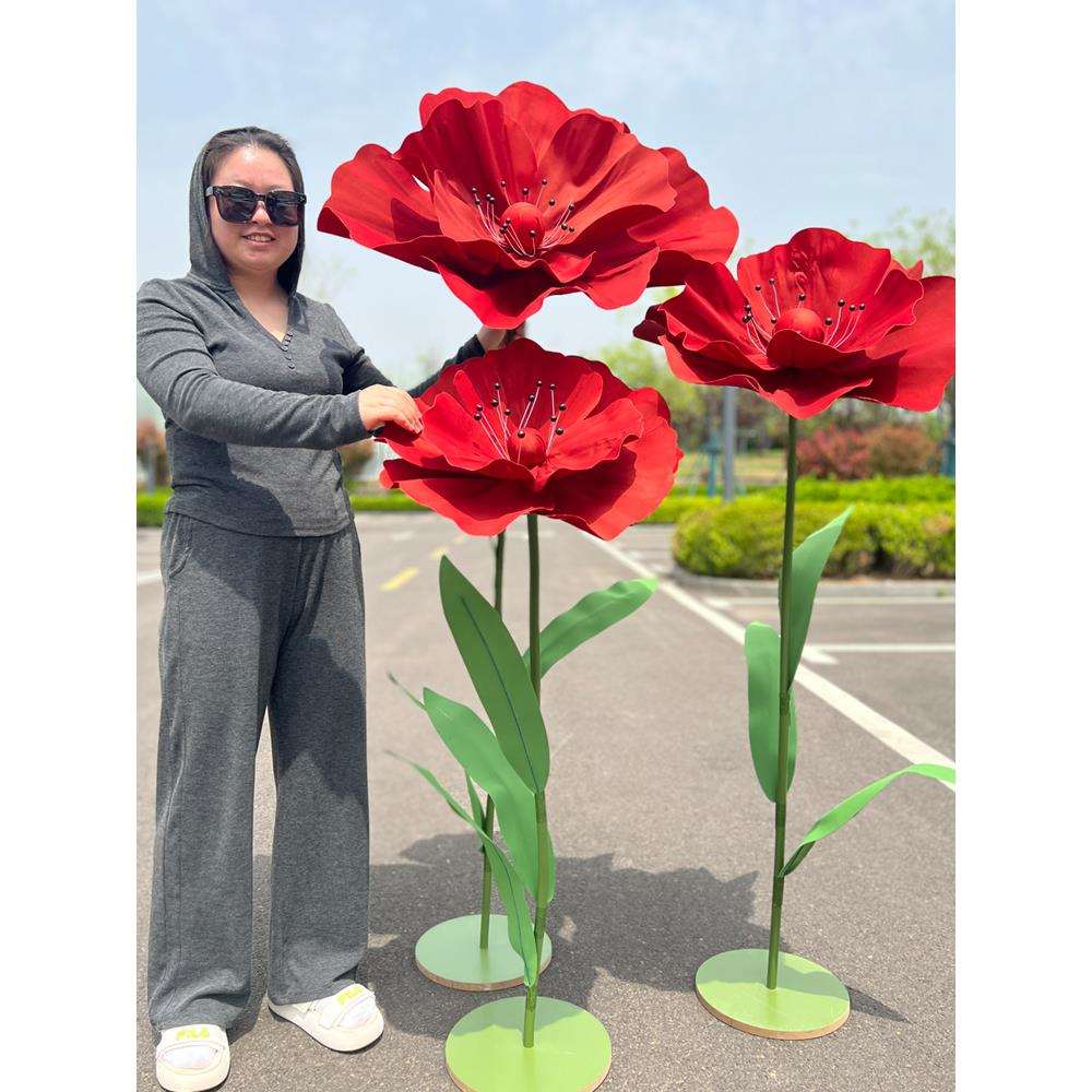新款婚庆花美陈摆件网红橱窗婚礼布置装饰道具丝网花路引