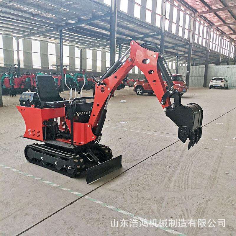 履带小型挖掘机迷你农用挖沟机 室内使用柴油橡胶履带挖土机