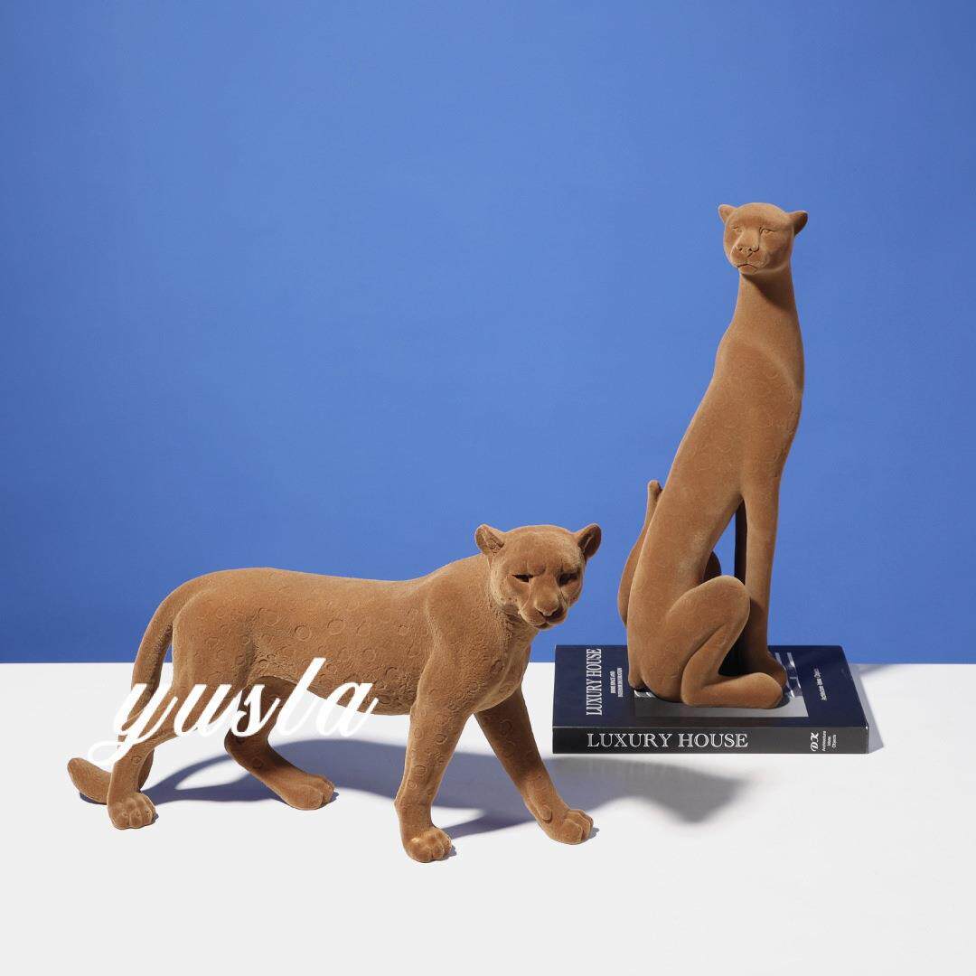 复古动物摆件民宿客厅茶几玄关柜电视柜酒店样板间售楼处软装饰品