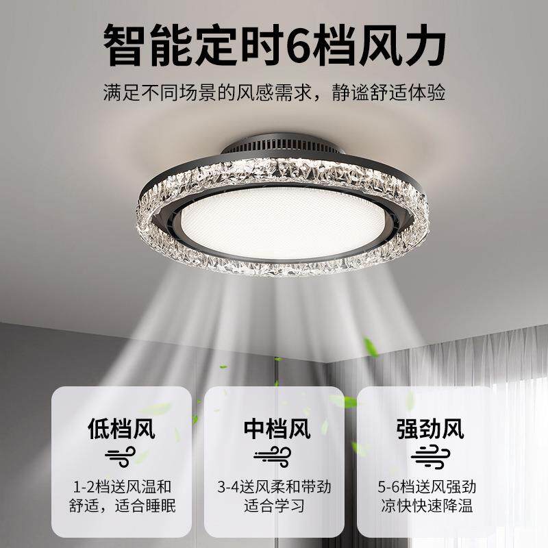 无叶风扇灯隐形扇叶主卧室风扇灯2025新款儿童房间餐厅电扇灯357L