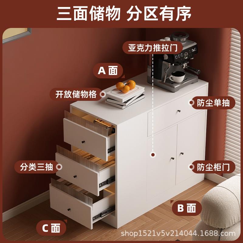家用隔断柜落地矮柜办公室双面收纳柜简约置物格子柜学生收纳书柜