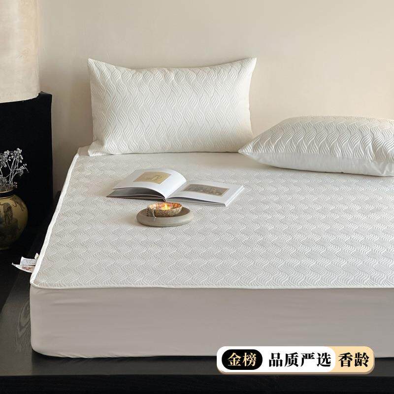 高精密绗缝全棉夹棉床笠亲肤透气隔脏防水床罩加厚加高床垫保护罩
