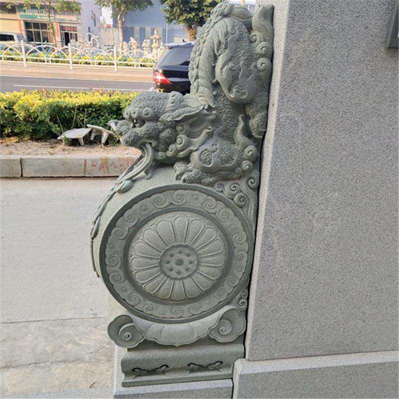石雕门墩仿古狮子貔貅抱鼓石青石雕刻做旧石雕老石鼓庭院门口装饰