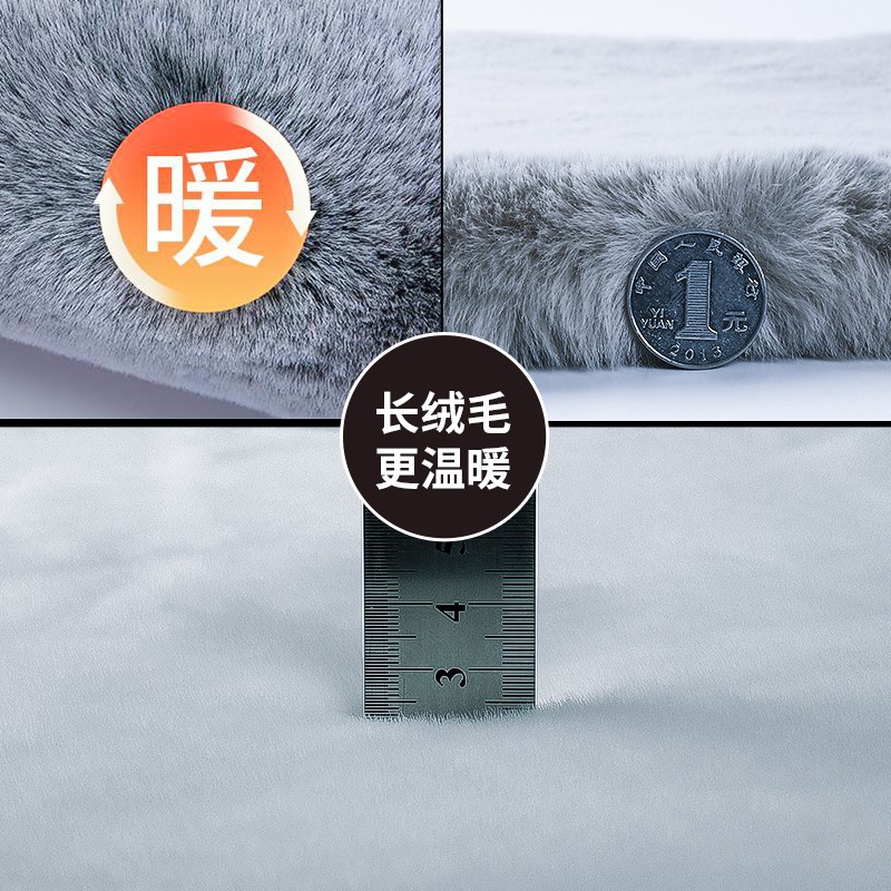 汽车座垫冬季毛绒单片无靠背三件套毛保暖后排四季通用坐垫屁屁垫