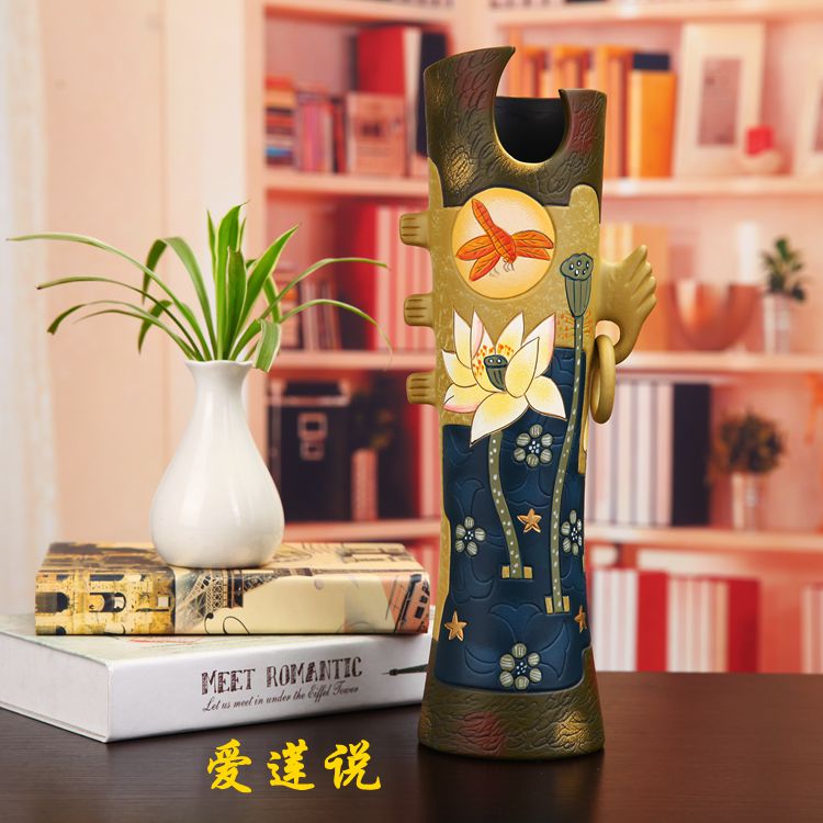 创意家居摆件小饰品火炬复古中国风客厅书房玄关装饰艺术品博古架