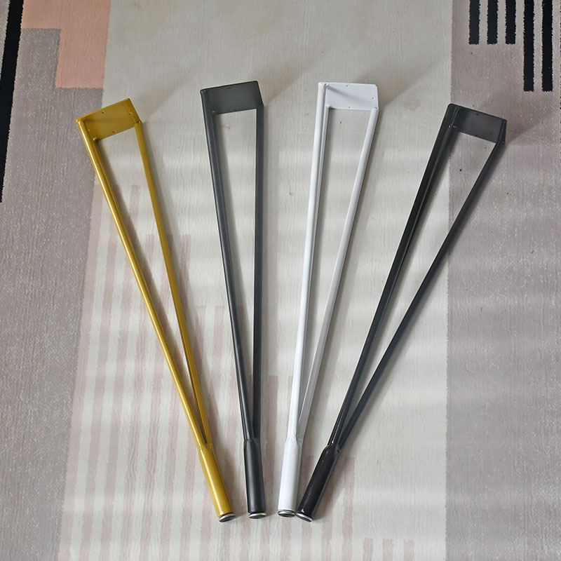 铁艺简易餐桌脚茶几腿金色书桌金属支撑吧台腿电脑桌脚定做桌支架