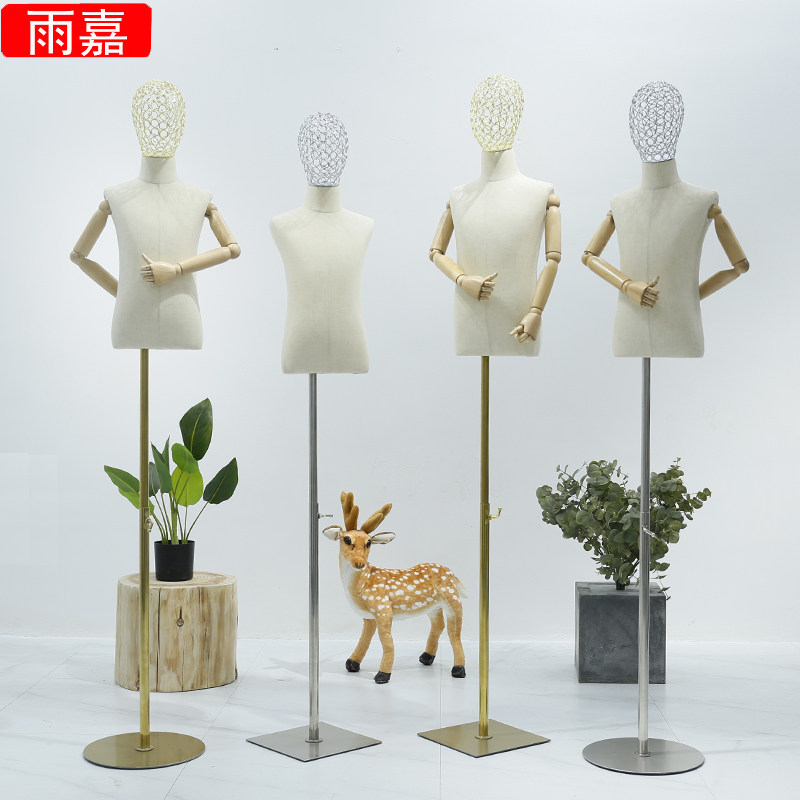 儿童模特道具半身童装服装店男女小孩衣服展示架带头人台模特架子