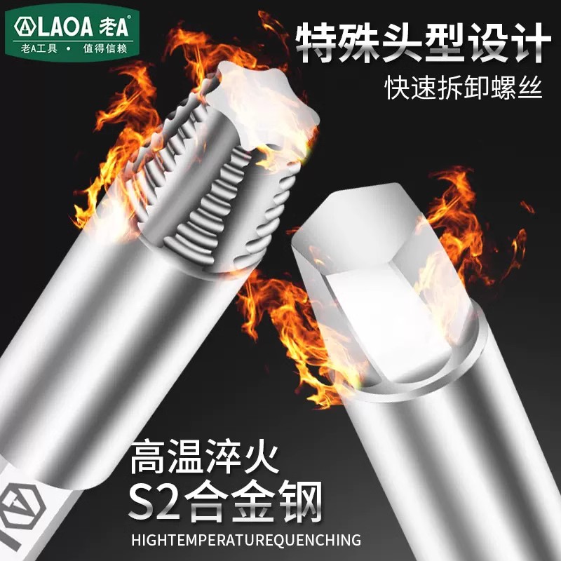 S2螺丝取出器损坏内六角螺丝1.5-6MM梅花退牙器T10-T40滑牙取出器
