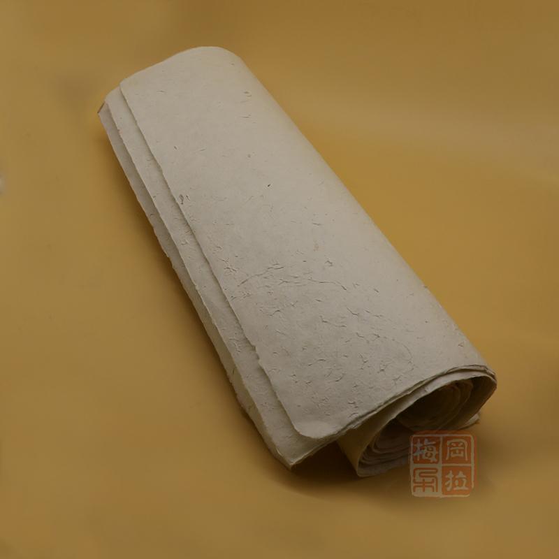 非物质文化遗产手工天然狼毒草古藏纸植物原浆纸中国风褶皱抄经书