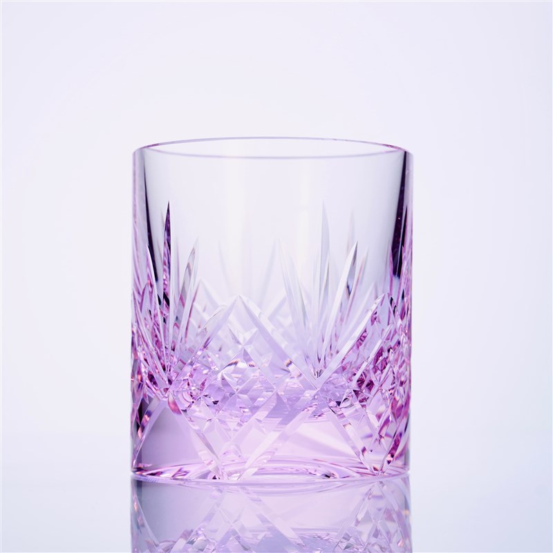 马师傅粉色/紫色宫廷款威士忌水晶杯洋酒烈酒杯中古杯高端礼盒装