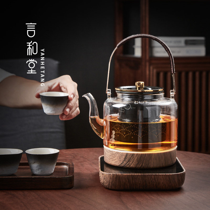 玻璃煮茶壶小型烧水壶耐高温煮茶器家用电陶炉煮茶炉泡茶专用普洱