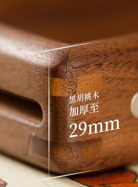木新中式国风胡桃继木框吸架裱亚克力小卡展示架8寸5磁框相框摆台