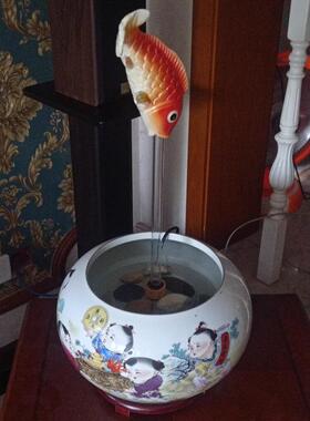 悬浮花喷锦鲤龙头悬空天壶循环流水器鱼缸鱼JSE池水水桶泉盆造景