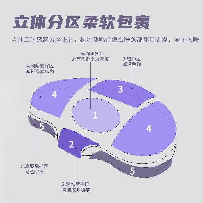 跨境记忆棉猫肚子枕头慢回弹枕女生专用助睡眠枕不塌陷颈椎记忆枕