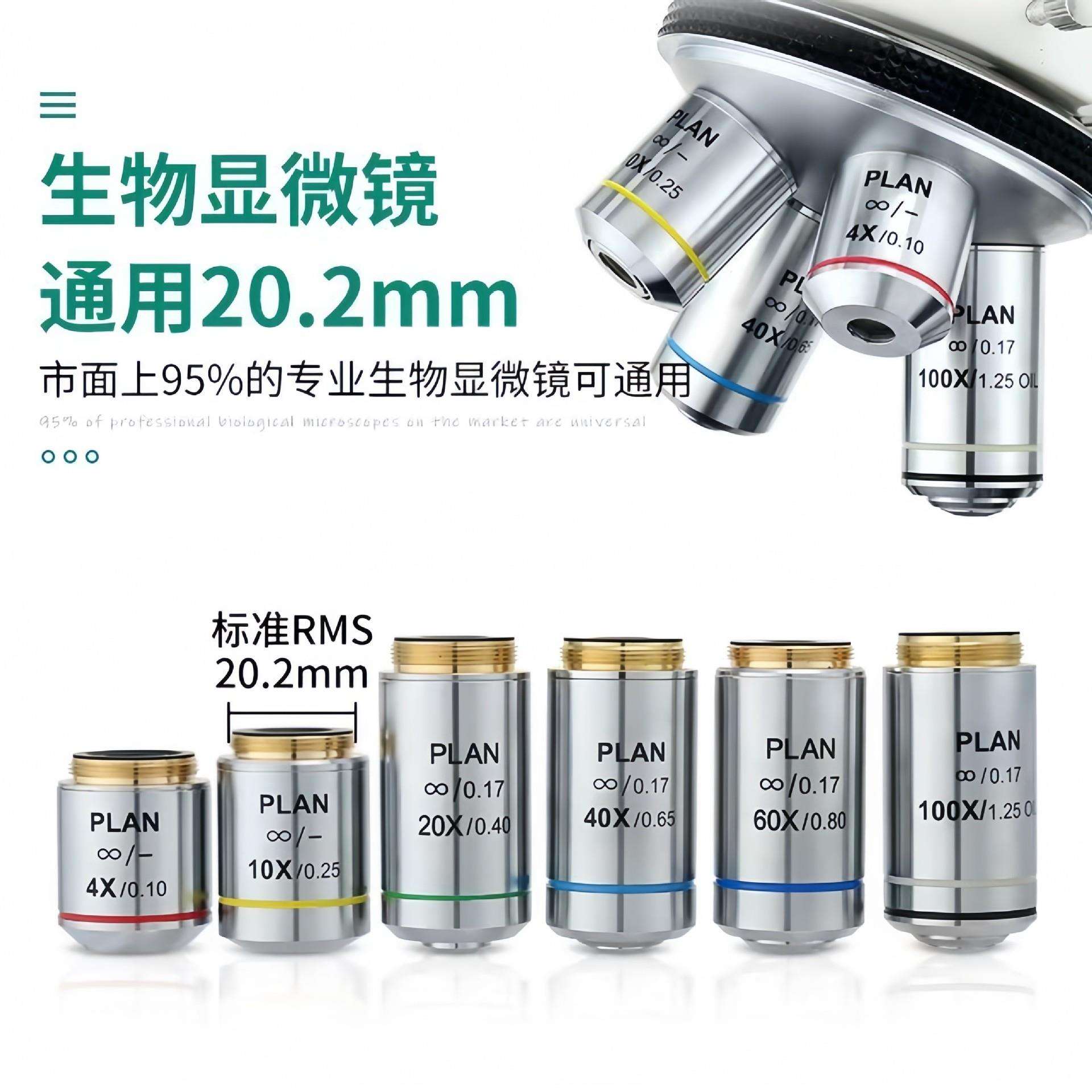 Plan生物显微镜用平场无限远消色差物镜适用奥林巴斯Plan物镜镜头