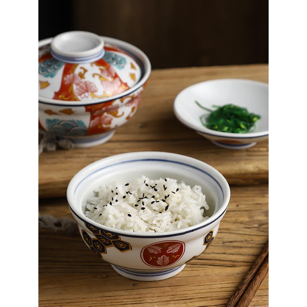 日式陶瓷牛肉饭碗盖碗蒸蛋碗家用汤碗隔水炖盅点心碗泡面碗蒸菜碗