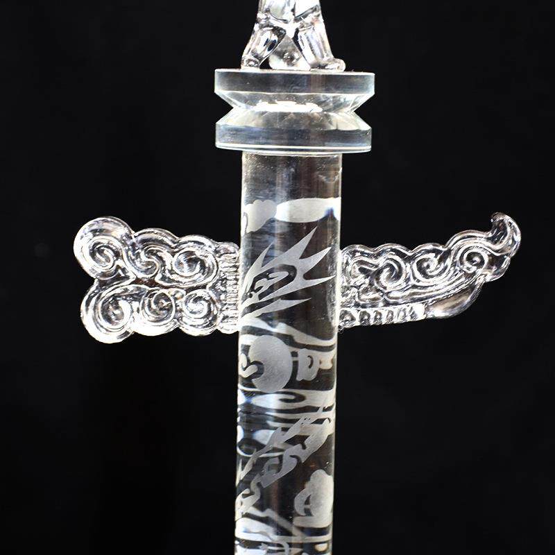 水晶华表柱 中华柱摆件家居装饰柱公司开业庆典水晶商务摆件