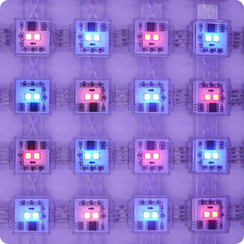 LED网格屏H2020双灯P62.5柔性透明天花像素广告显示屏厂家
