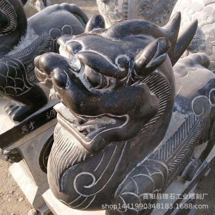 石雕貔貅门墩一对公司酒店商铺门口动物摆件大理石瑞兽貔貅雕塑厂