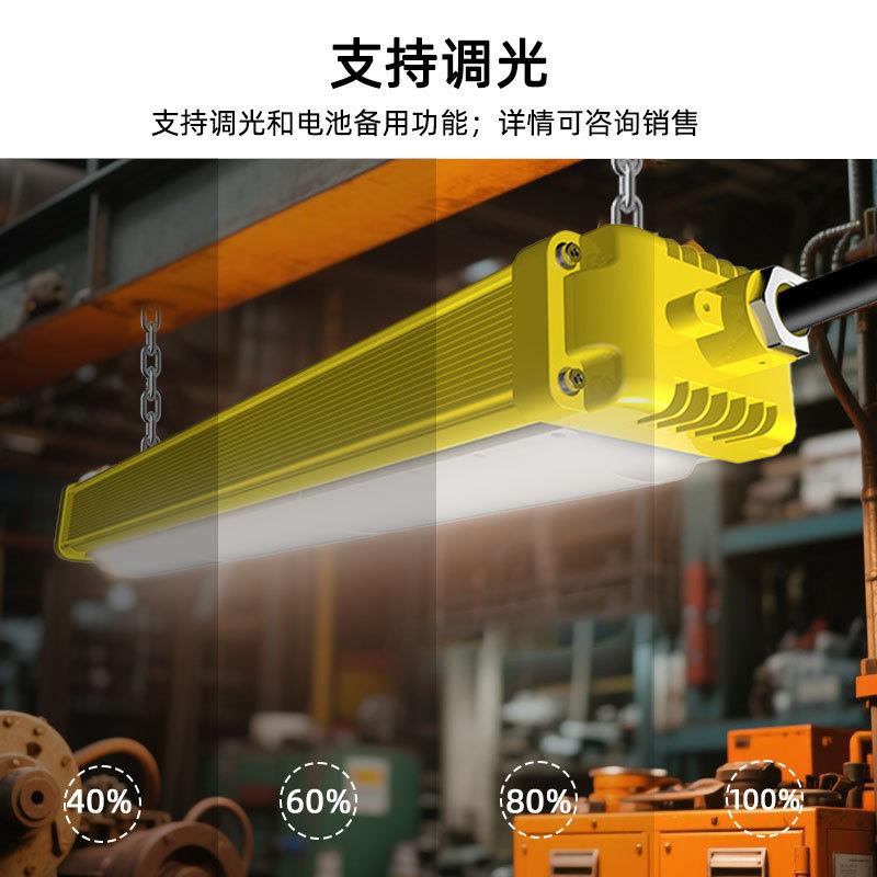 LED防爆灯荧光灯长条支架日光灯吸顶仓库厂房防水隔爆型照明灯
