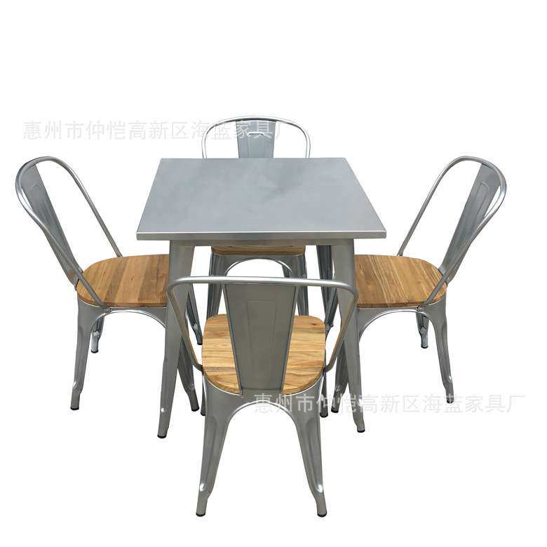 成套铁艺工业风方形餐桌简约铁桌 书桌工作台多彩颜色厂家