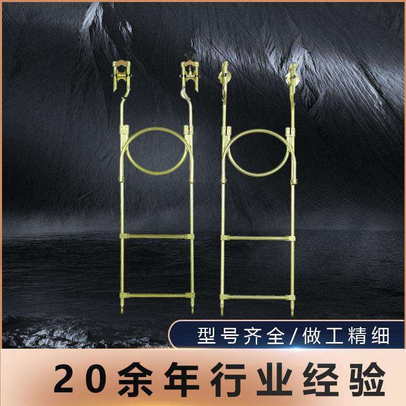 电力绝缘绳梯软梯头铝合金飞车线双线自行车式带刹车自锁式简易