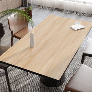 仿实木纹餐桌垫防水防油防烫胡桃原木色高级感皮革桌面保护垫桌布