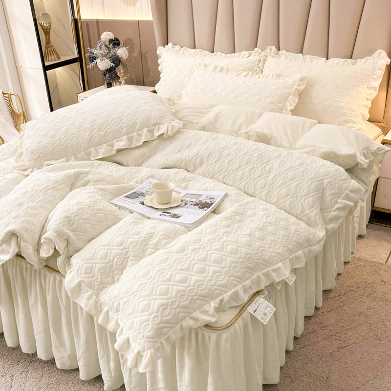 冬天夹棉加厚两用被套单件双面加绒2.2x2.4保暖200x230被罩