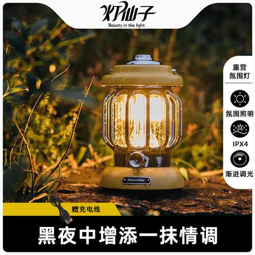 户灯外露灯超长续航氛围灯挂灯野中银无极营手提马灯篷照明充电营