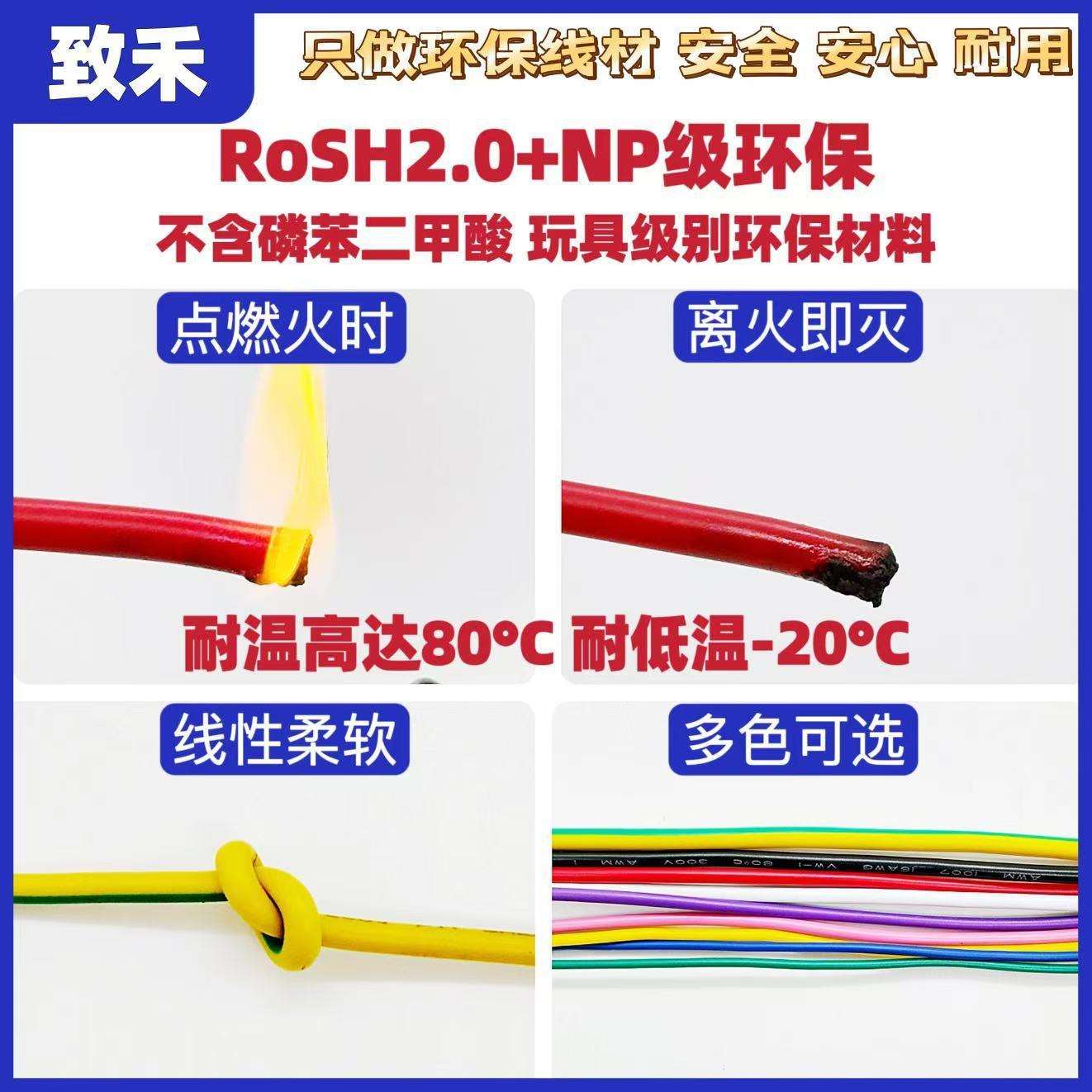 电子线1007#30/28/26AWG线材导线镀锡铜线LED灯具连接线