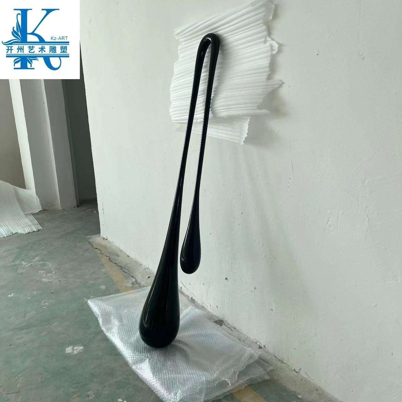 抽象水滴玻璃钢造型雕塑墙壁挂饰售楼处样板房客厅艺术装饰品摆件