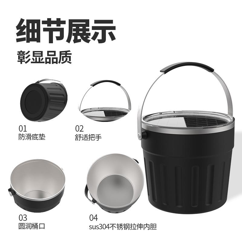 亚马逊畅销大容量7.7L冰桶户外聚餐 酒吧不锈钢双层真空保冷桶