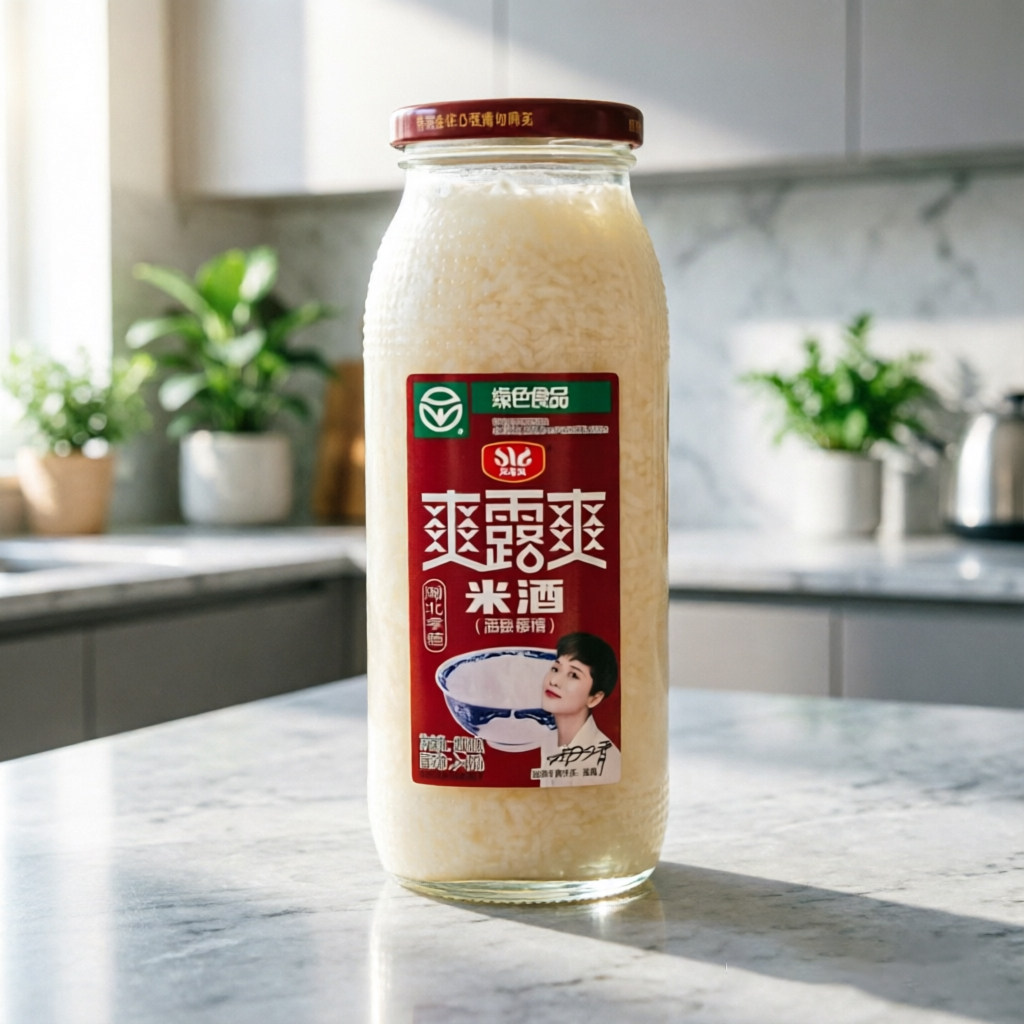爽露爽米酒920g瓶装醪糟糯米酒湖北孝感特产米酒家用商用绿色食品