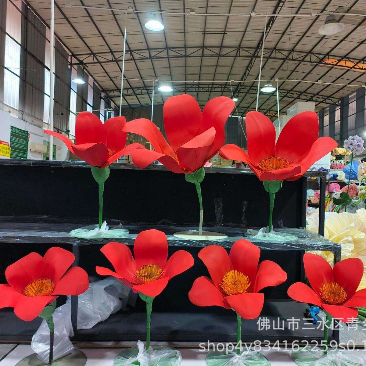 木棉花仿真花绢花室外摆件假花场景布置户外餐车花摆设装饰人造花