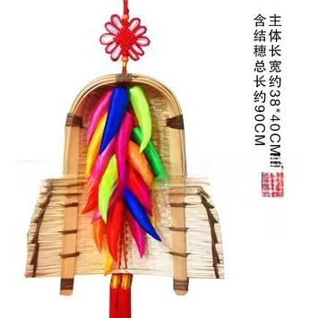 簸箕装饰挂件餐厅装潢公司采购簸箕挂件民俗工艺品料理挂件