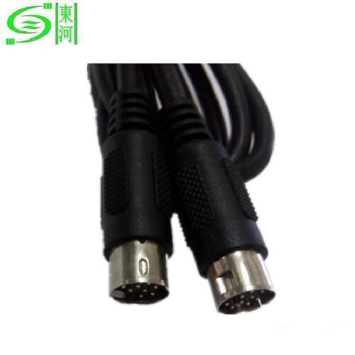 中din线公转公电源线插头CABLE9PIN8芯到3芯铜数据信号传输圆电线