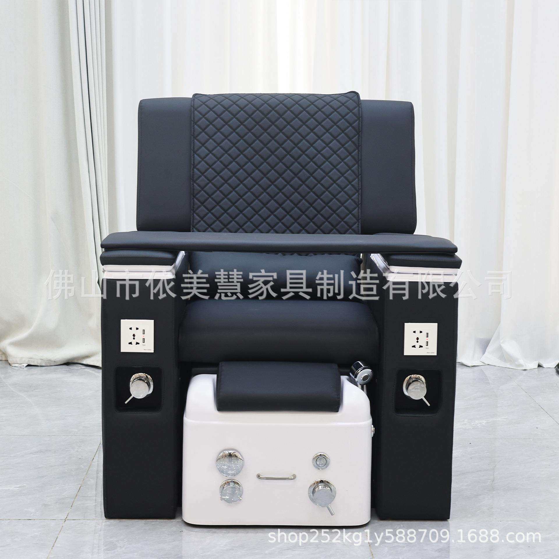 足浴沙发高端电动足疗椅按摩美甲足浴床纹绣美甲洗脚沐足沙发工厂