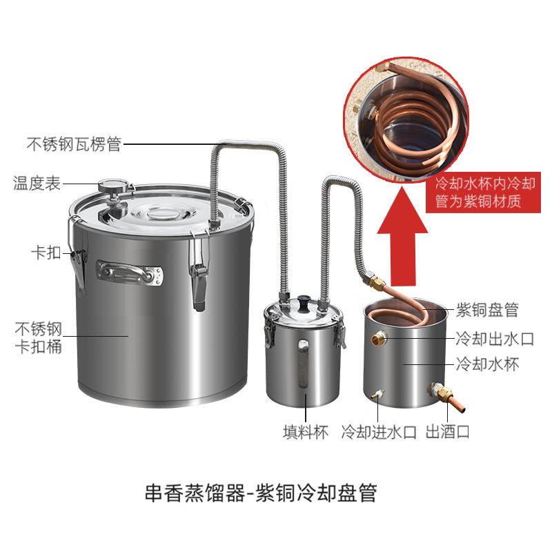 串香紫铜蒸馏器家用小型酿酒设备酿酒机纯露白兰地外贸亚马逊EBAY