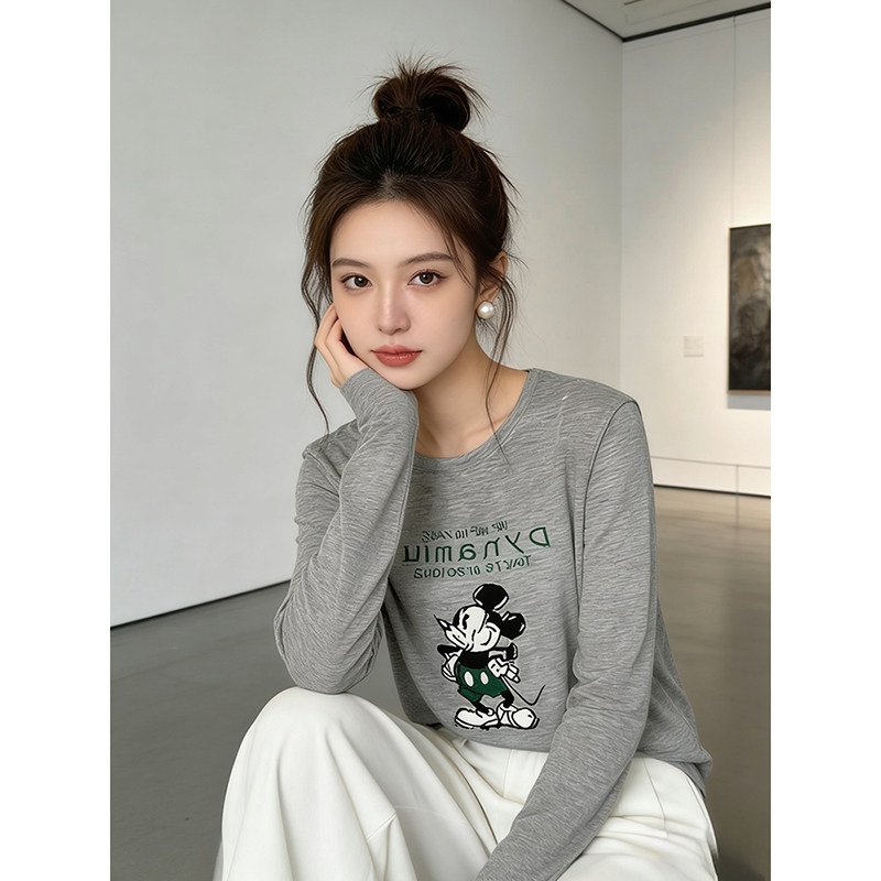 巨好看刺绣长袖T恤女夏季2026年新款韩系chic慵懒风短款防晒罩衫