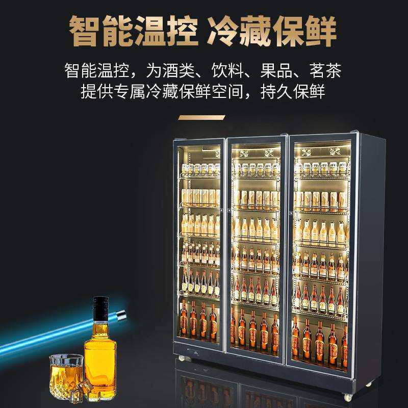 啤酒柜酒吧网红酒水柜商用四门冰箱冷藏柜立式冰柜饮料展示柜