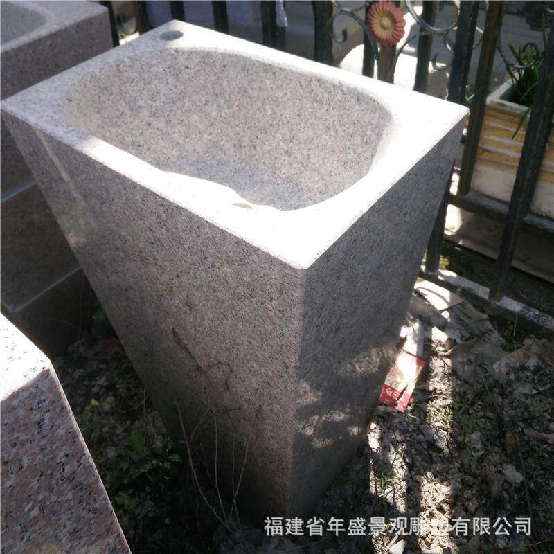 石材洗手脸盆 立柱式大理石盆 福建厂家生产石头盆