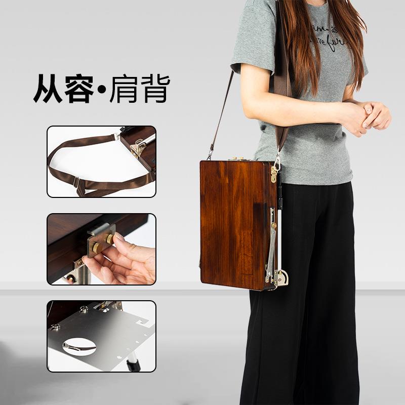 折叠金属画架意大利油画箱手提美术支架式画架画室户外写生专用